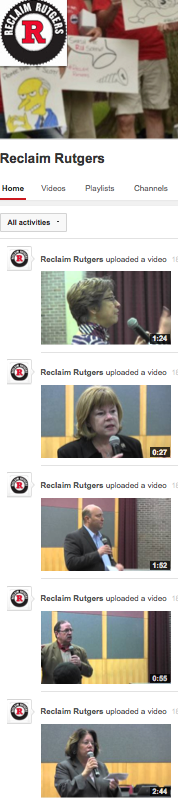 Reclaim Rutgers videos