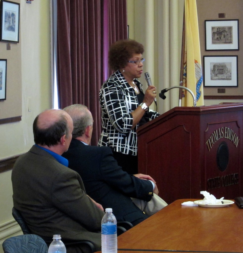State Sen. Shirley Turner gave a welcome to her home district.