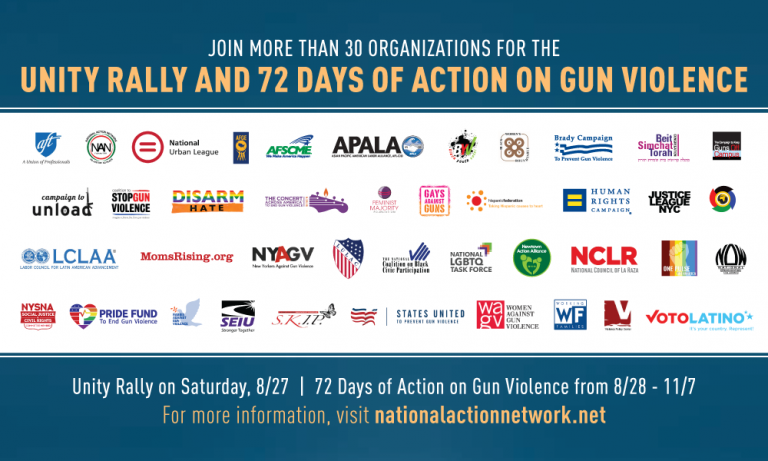 Unity Rally Saturday Kicks Off 72 Days Of Action On Gun Violence