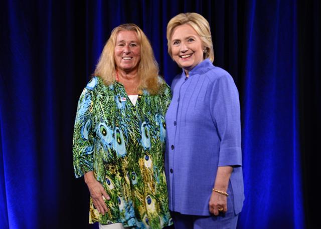 Donna M. Chiera and Secretary Clinton at the Democratic Convention, 2016