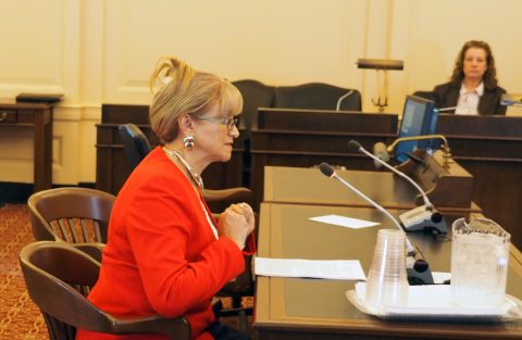 AFTNJ Exec. VP for Higher Education Susanna Tardi testifies