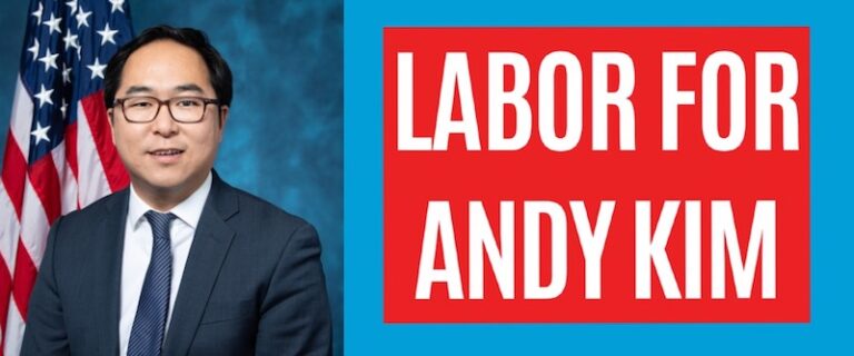 Congressman Andy Kim to discuss labor issues in virtual forum