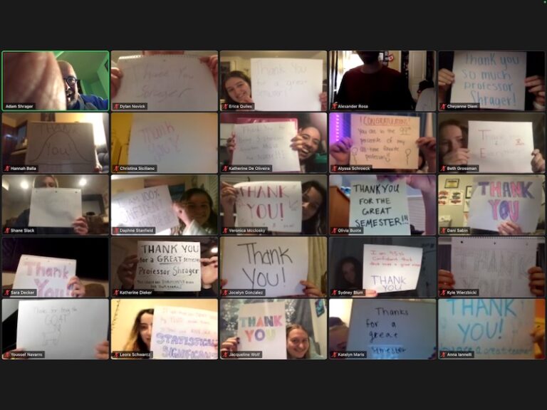 Video of TCNJ adjunct’s reaction to student appreciation lights up social media