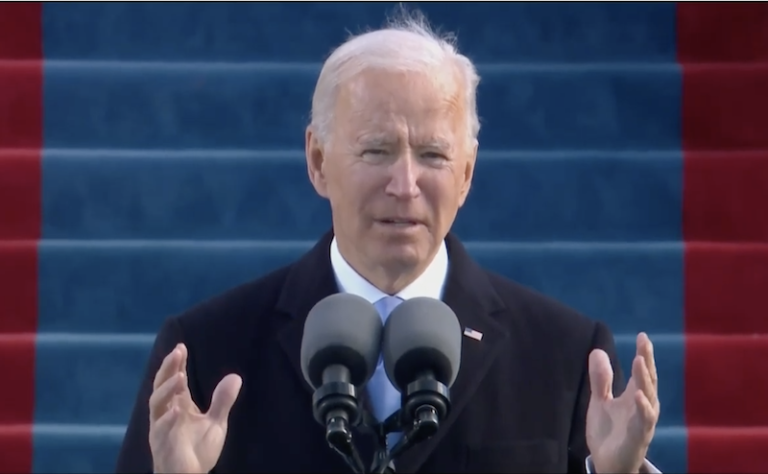 Biden references schools in his inaugural address