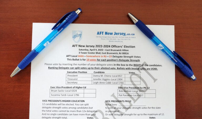 AFTNJ releases 2022-24 sample ballot